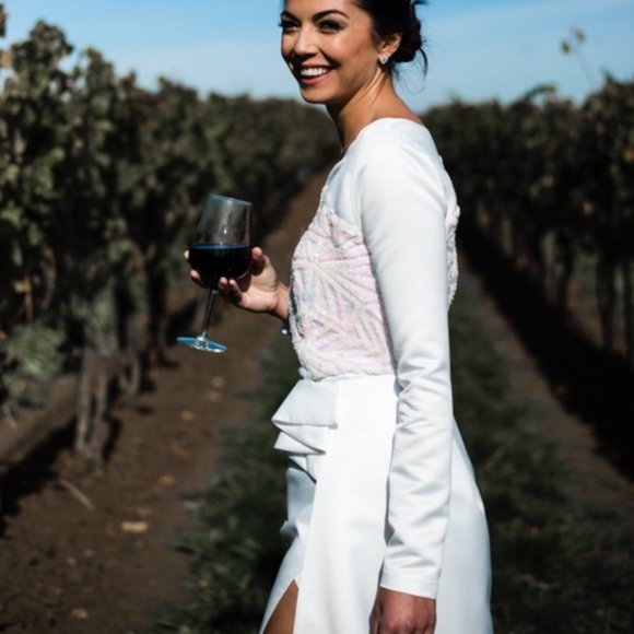 Satin Wedding Dress - Picture 2 of 5